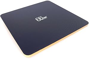 66fit Wooden Rocker Board 50cm - Includes Balance Training Ebook - Wobble Balance Training Rehabilitation Exercise, Blue