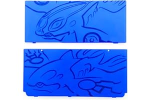 GENERIC New for New3DS Top & Bottom Cover Plates Blue Diamond Replacement, for Nintendo New 3DS Handheld Game Console, Sapphire Outer A E Faceplate Coverplate Casing Shells + Screws 2 PCS Spare parts