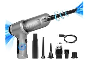 Ballistol 3 in 1 Electric Compressed Air Duster Cleaner, Rechargeable Cordless Mini Air Duster, Compressed Air Cleaner for PC, Keyboard Cleaner, Sofa Cleaning, Vacuum Storage Bags and Car…