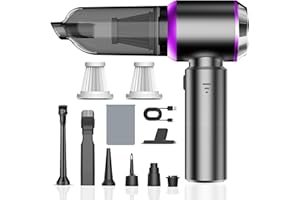 Kedifoai Aspirador de Mano, 26000Pa Mini Aspirador Recargable, Aspiradoras de Mano Coche 4 en 1 con Motor sin escobillas, Aspirador sin Cable para Coche, para Oficina Hogar