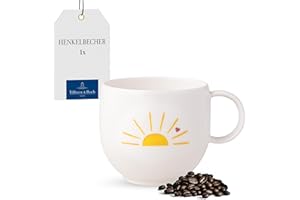‎VILLEROY & BOCH Villeroy & Boch – With Love kubek z uchem Hello Sunshine, porcelana, prezent, filiżanka do kawy, kubek, filiżanka do kawy i herbaty, można myć w zmywarce i używać w kuchence mikrofalowej
