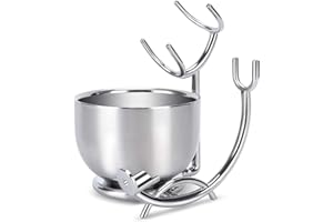 SANWA Grooming Shaving Kit for Men,Strong Razor and Brush Stand with Stainless Steel Shaving Soap Bowl,Dad Gifts,boyfriend Gifts,Husband Gifts for Him