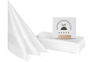 ‎ZOLLNER ZOLLNER 6er Set Mundservietten 100% Baumwolle, 40x40 cm, Weiß