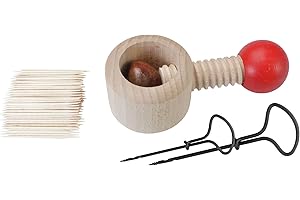 Pebaro Zestaw do Kasztanów - Uchwyt, 2 Wiertła (2 mm i 3 mm), Łatwe Wiercenie Otworów, Majsterkowanie z Dziećmi