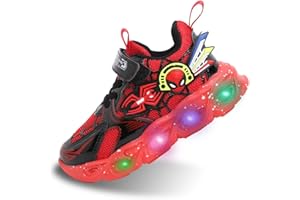 Jasmeko Baskets Enfants Chaussures LED Light Up Lumineuse Chaussures Garçons Bébés Filles Glow Mode Clignotant Sport Sneaker