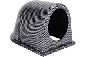 LKRXW 52mm Messgerätehalterung Universal Einzelloch Messgerät Halter Auto Armaturenbrett Halterung Instrumentenhalter Einloch Montage Abdeckung Instrumententräger Kohlefaser