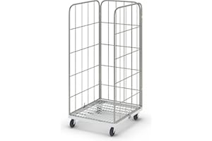 FRANKEL kaiserkraft | Roll-conteneur MODULAIRE | Socle Roulant en Acier | grillagé sur 3 côtés