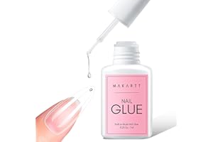 ‎MAKARTT Makartt Extra Starker Nagelkleber für Kunstnägel, Schnelltrocknend in 5 Sekunden, Acryl Nail Glue for Nagelspitzen Oder Reparierte Nägel, Kein Aushärten Unter Der UV Lampe Erforderlich, 7 ml