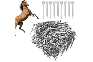 Nikou Clou en fer à cheval - Piquet de sabot en acier haute résistance 250PCS E6 sécurisant fermement l'accessoire d'outil de cheval sans se plier