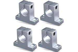 feedal 4pcs SK12 Aluminum Linear Motion Rail Clamping Guide Support for 12mm Dia Shaft