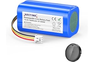 NASTIMA 14,4V 2600mAh Batterie de Remplacement pour Proscenic 800T 820T 820S, Li-ION Batterie pour Proscenic PR-800T PR-820T INR18650-M25-4S1P Série Aspirateur