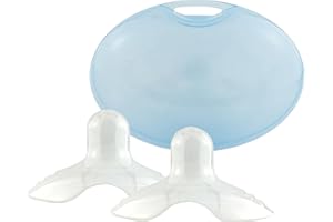 babynova Stillhütchen – 2er-Pack – Wiederverwendbare Brusthütchen aus Silikon mit hygienischer Transportbox – für sanftes und bequemes Stillen – BPA-frei