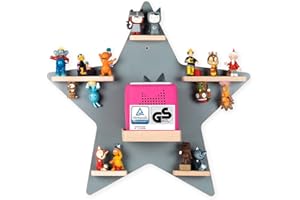 ‎BOARTI BOARTI das Original Kinder Regal Stern in Grau TÜV/GS-Zertifiziert - für die Toniebox und ca. 35 Tonies - zum Spielen und Sammeln