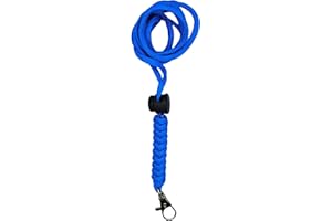DOGCATZ Tough Paracord Neck Lanyard for Dog Whistles & Clickers, ID, Keys, Braided Knot (Sky Blue)