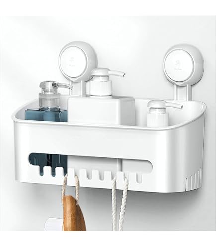 Uten Duschregal Mit Saugnapf – 3-in-1 Organizer | Wasserdicht, Ohne Bohren | Für Duschgel, Zahnbürsten & Mehr