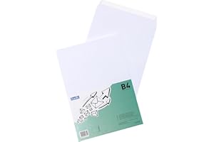 Bantex Briefumschläge DIN B4 (35,3 x 25 cm) / Umschläge mit Abziehstreifen, 50 Stück in Folienpackung (Weiß)