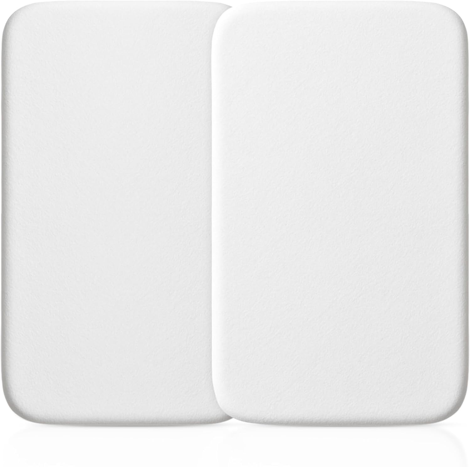 Sasma Home - Pack of 2-100% Jersey Cotton Crib Next2Me Fitted Sheets - Next2Me Compatible Crib Fitted Sheet (50x85cm) Pack of 2 White