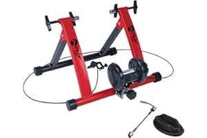 Velo Pro Turbo Trainer - Variable Resistance Magnetic Indoor Bike Trainer for Road & Mountain Bicycles - Stationary Exercise Bike Training Stand - Folding Steel Frame - 26" - 28", 700C Wheels
