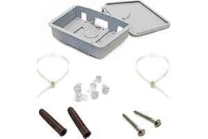 BRITISH TELECOM 1STec BT66b Grey external use enclosure for BT Openreach Telephone cable above ground weatherproof connection junction box + 6 waterproof gel filled wire joining crimps + lead clamps + mounting screws