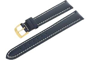 Morellato 18 mm pasek do zegarka w kolorze niebieskim z prawdziwej skóry ze sprzączką ze stali szlachetnej A01U3427958061CR18