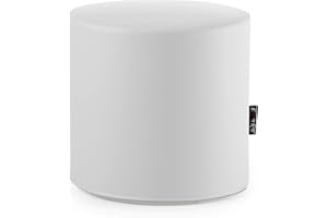 CAB EXTROITALY Luna - Pouf Poltrona Relax Prodotto Italiano (Portata 100Kg) Puffo per Sedersi Design Moderno, Poltroncine da Salotto, Camera da Letto, Giardino, in Ecopelle Idrorepellente Sfoderabile