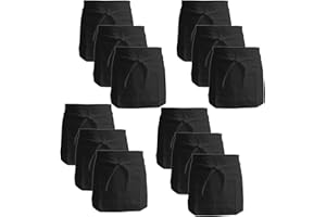 ACE ONLINE Multi Pack Bar Aprons with Pockets Waist Apron Black Waiter Waitress Aprons Restaurant Gardening Half Apron 1 Big Pocket for Men and Women