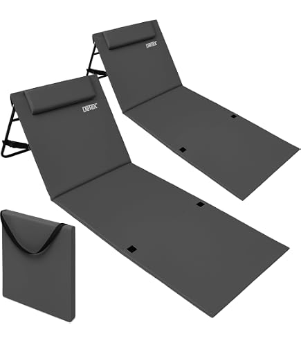 Lot De 2 Chaises De Plage Pliantes Cale-Dos – Confort & Robustesse Bleu Turquoise 50x45x48 Cm