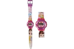 Kids Licensing |Reloj Digital para Niños | Reloj Princesas |Diseño Personajes Disney |Reloj Infantil Resistente | Reloj de Pulsera Ajustable| Bisel Reforzado | Reloj de Aprendizaje | Licencia Oficial