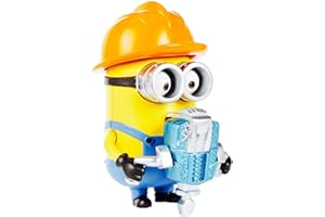 Mattel Minions GMF03 : "Szukaj mini bossów" Loud N' Rowdy Dave, mówiąca figurka akcji z młotkiem pneumatycznym, zabawka dla dzieci od 4 lat
