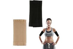 EUYKQNOI 2 pares de mangas elásticas de compresión para brazo, moldeador de brazo, masajeador de brazo, cinturón de compresión, deportivo, fitness, moldeador de brazos para mujer