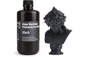ELEGOO Zmywalna Wodą Żywica do Drukarki 3D LCD Żywica Utwardzana Promieniami UV 405nm Standardowa Żywica Fotopolimerowa do Drukowania 3D LCD/MSLA/DLP 1000g Czarny