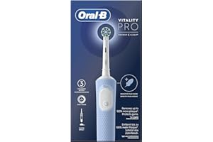 Oral-B Pro Vitality Spazzolino Elettrico Blu, con 1 Testina, Progettato da Braun