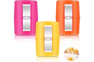 ANUVICE 3 Stück Tragbares Eierschalenöffner, Eierschäler für Gekochte Eier, Eieröffner für Rohe Eier, Egg Shell Opener für Zuhause und Restaurant, Küchenhelfer (Gelb + Orange + Rosa)