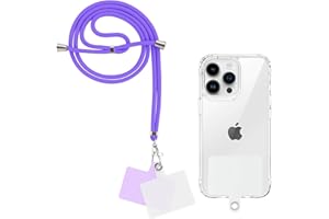 Yoedge Uniwersalna smycz na klucze do zawieszenia, łańcuszek na telefon komórkowy z 2 wkładkami na telefon komórkowy, regulowany pasek na telefon komórkowy, łańcuszek do smartfona pasuje do każdego