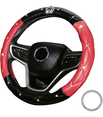 Plüsch-Lenkradbezug, 38 Cm, Rutschfest & Elastisch – Für Lenkräder 14,5–15 Zoll | Rosa & Andere Farben
