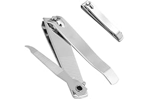 Journeyside Nagelknipser Fußnägel, Professionell Nagelknipser mit Feile, Nail Clipper Aus Carbon Steel, Abgerundeten Schneidklingen, Nagelknipser Groß für Männer, Harte Nägel, Senioren, Erwachsene