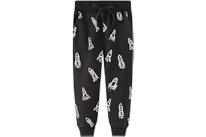 FILOWA Spodnie do joggingu dla dzieci, chłopców, czarne, sznurowane, do szkoły, joggingu, dinozaurów, z nadrukiem, spodnie sportowe, spodnie rekreacyjne, dres treningowy, dół, uniseks, wiek 2, 3, 4, 5, 6, 7 lat