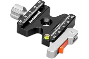 koolehaoda Collier de Serrage Rapide avec Levier réglable et Bouton en Aluminium Massif Compatible avec AS Rotule à Interface Standard ou trépied, etc. (KQ-50LS)