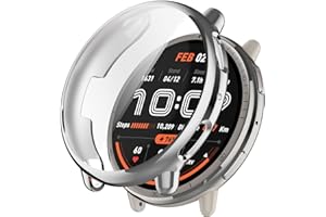 BYISYUE Etui ochronne do Amazfit Active 2, etui ochronne, silikonowe TPU ochrona wyświetlacza, etui ochronne na wyświetlacz, ochrona przed zadrapaniami, kurzem obudowa do Amazfit Active 2