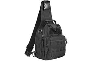 Najiny Militar Molle Tactical Sling Shoulder Chest Bag Impermeable Multifuncional Crossbody Shoulder Backpack Bolso para Senderismo Caminar Bicicleta Equitación Camping Deportes al aire libre