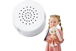 STARKVISTA Mini Voice Recorder for Teddy, Compact Sound Recorder Button Box, Recordable Voice Device for Plush Toys & DIY Gifts, White Column Voice Recorder Sound Box (60-Second)