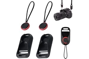 Dilightnews Pack of 2 Camera Shoulder Straps Quick Release Adapter Camera Quick Release Camera Strap Quick Release Camera Carry Strap Suitable for DSLR Cameras Length Adjustable, black