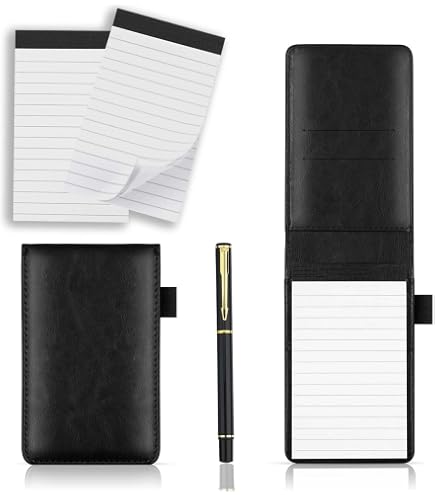 Lot De 2 Mini Carnets A6 – 9,5x14,5 Cm, Avec Porte-stylo Et Fermeture élastique | Idéal Pour Listes, Notes, Journal De Voyage