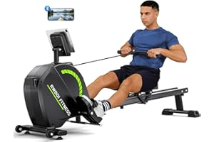Dripex Magnetic Rowing Machine for Home Gym w/ 16 Levels Magnetic Resistance & Dual Slide Design,Home Rower w/LCD Monitor & 350LBS Weight Capacity,App supported,Perfect for Full-Body Muscle