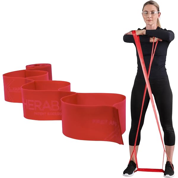 TheraBand CLX Resistance Band with Loops, Non-Latex Individual 5