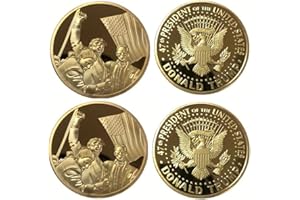 SZSEYNMY Pièces commémoratives Trump * 2 pièces Trump Fighting for America Coins MAGA Cadeau de Collection – 47e président américain Donald Trump Pièces en Alliage à Collectionner, Cadeaux Trump