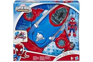 Playskool Heroes Marvel SUPER HERO ADVENTURES Spider-Man Jetquarters, 5-Inch Action Figure and Vehicle Set, Toy Jet, Collectible Toys for Kids From 3 Years Old