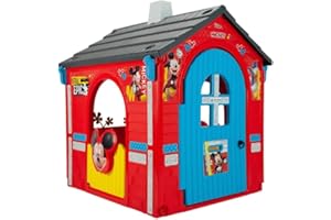 Casita Infantil de Jardín Mickey Mouse – Casa de Juguete para Niños 3 Años 4 Años 5 Años 6 Años con Puerta + Ventanas y Detalles Realistas – INJUSA