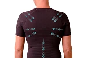 Anodyne® Correcteur De Posture Tee Shirt - Hommes | Posture Shirt Du Dos & Épaules | Posture Corrector Tshirt | Réduit la douleur et la tension |Anti Mal de dos | Medium/Large - Noir