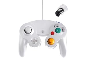 Beinhome Wired Gamecube Controller for Nintendo Wii Wii U,Classic Video Game Remote Joypad Gamepad Joystick Controller Compatible with Nitendo Gamecube/Wii Console,White